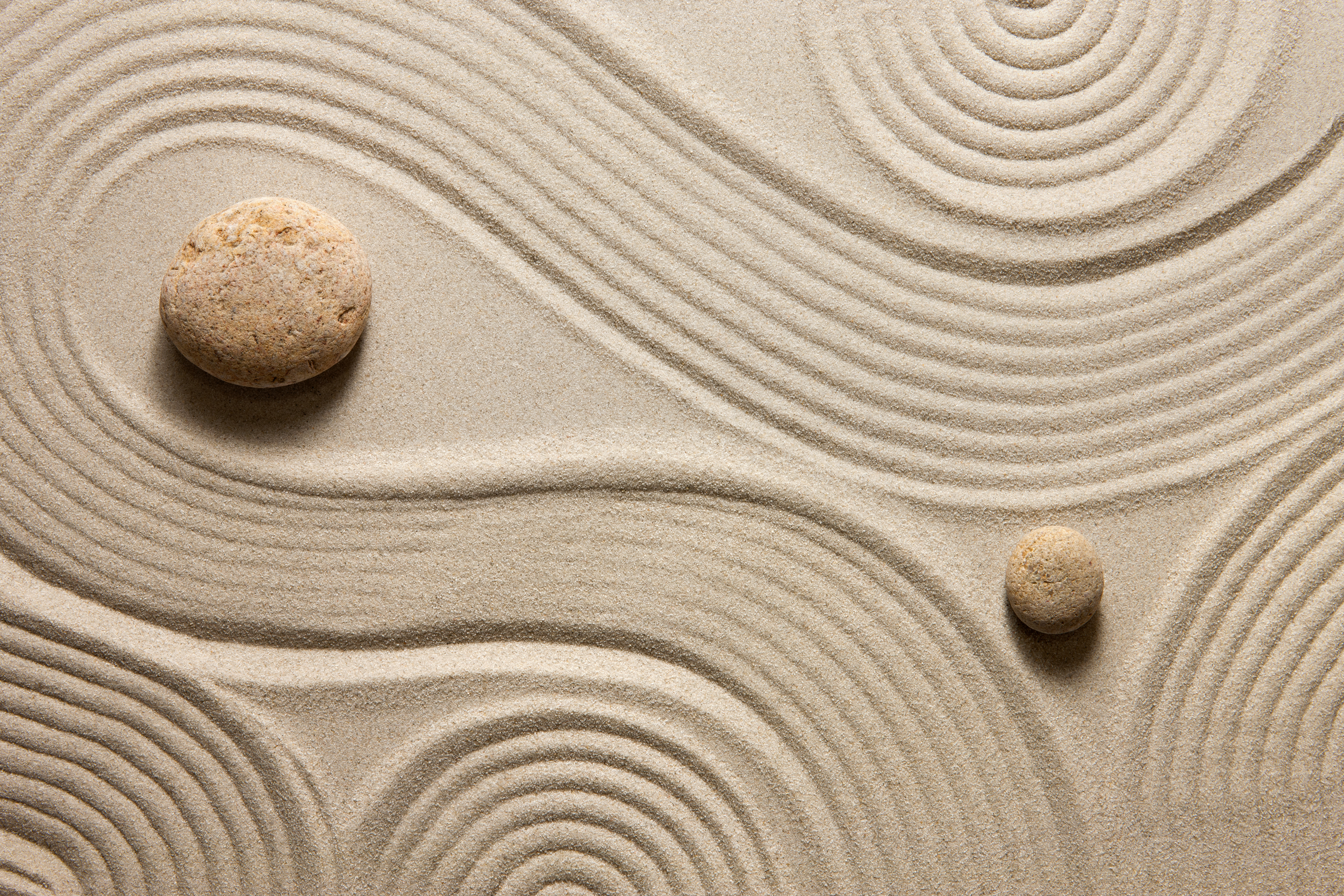 sand with two rocks
