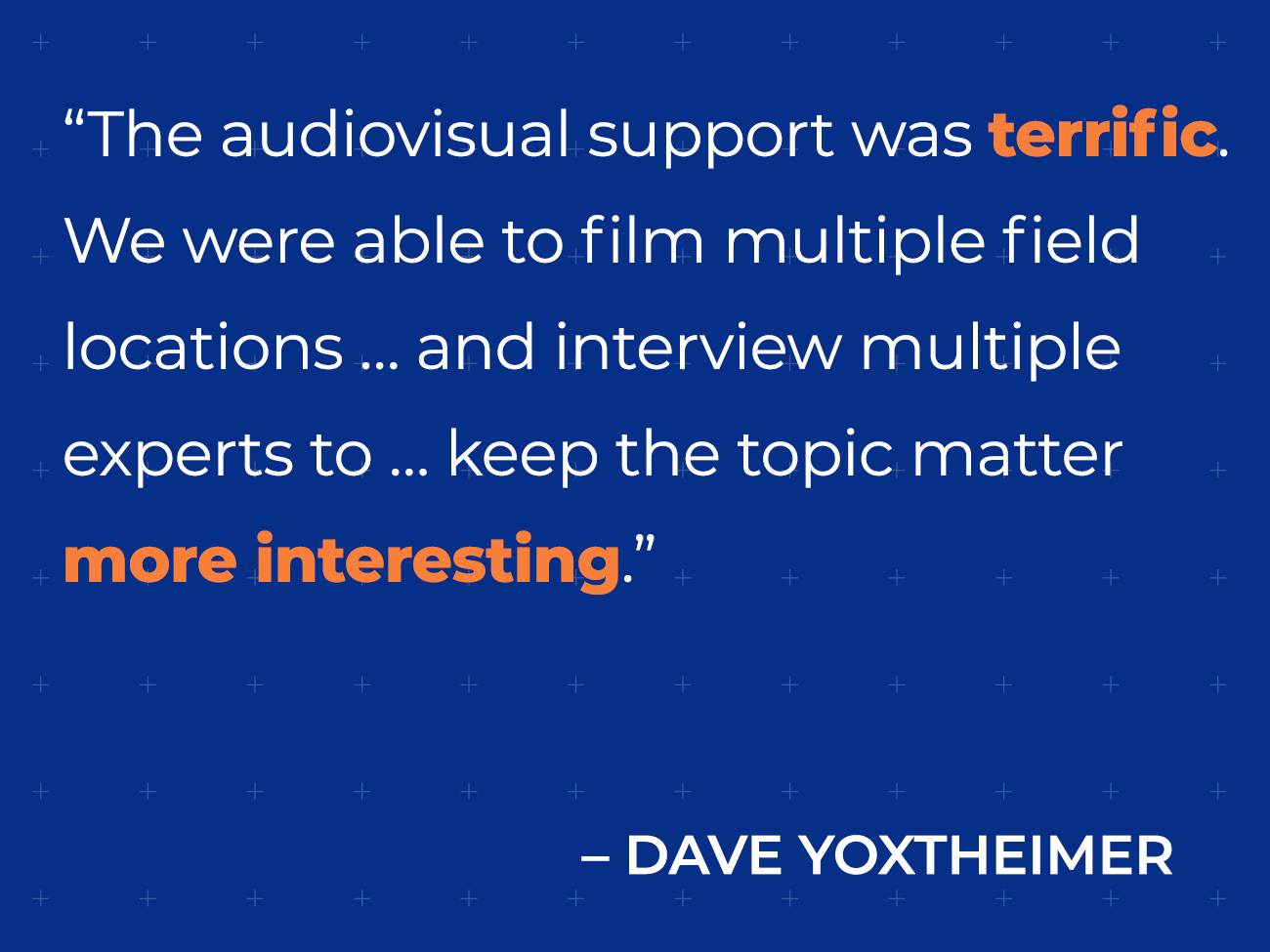 Dave Yoxtheimer commends the multimedia support for making topics more compelling.